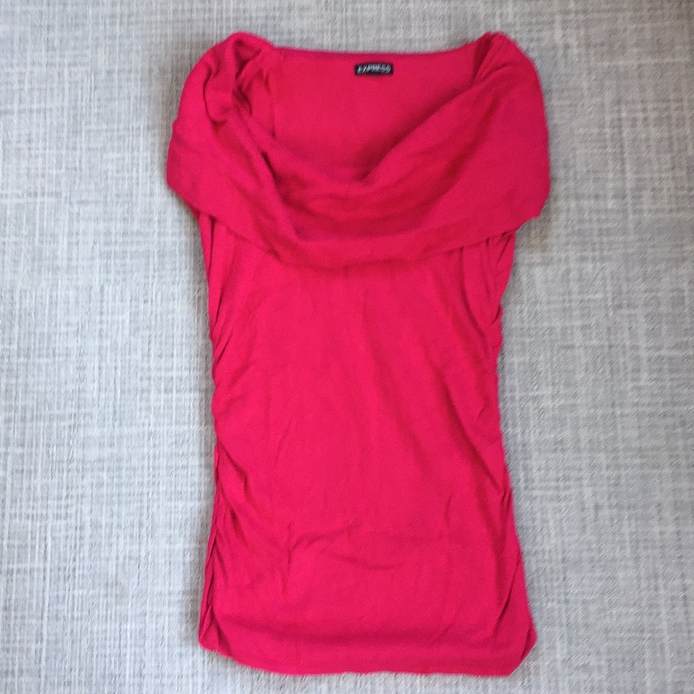 Express Cowl Neck Sweater with Ruched Sides Size S / Small